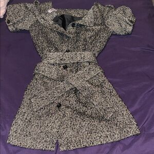 Jennifer Lopez Black and White Tweed Garment